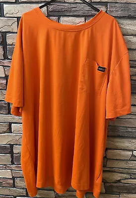 Buy DICKIES Neon Orange Pocket Classic Short Sleeve T-Shirt Tee Men's Size 2XL • 9.99£