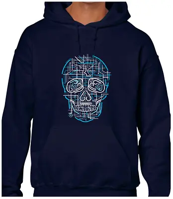 Buy Skull Circuit Hoody Hoodie Funny Cool Gamer Gaming Design Gift Present Idea Top • 16.99£