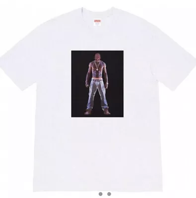 Buy Supreme Tupac Hologram Tee Tshirt Grey Medium • 70£