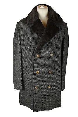 Buy AUSTIN REED Grey Coat Jacket Size 40 Mens Double Breasted Vintage Gannex • 60£