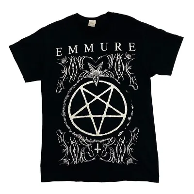 Buy EMMURE Graphic Pentagram Logo Spellout Heavy Metal Band T-Shirt Medium Black • 16£