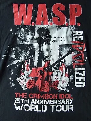 Buy W.A.S.P. Wasp CRIMSON IDOL 25th Anniversary Live World Tour  T-Shirt  (M)  RARE • 17.50£