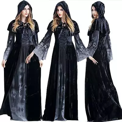 Buy Ladies Renaissance Medieval Gothic Witch Costume Fancy Dress Cosplay Outfit • 25.67£