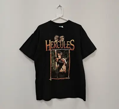 Buy Hercules The Legendary Journeys 1997 Vintage Rare Black T-shirt Size L • 80£