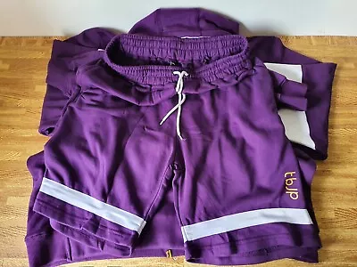 Buy TBJP PURPLE SWEATER LEISURE ACTIVE GYM WEAR  Hoodie Jumper And Shorts L • 35£