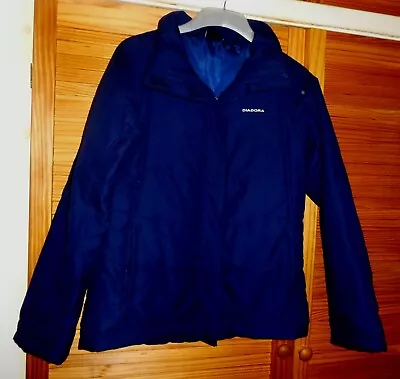 Buy Diadora Navy Blue Lightly Padded Zip Front Jacket Size 12 • 4.95£
