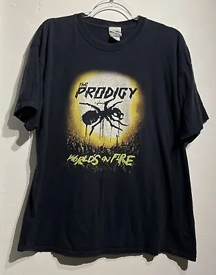 Buy The Prodigy Shirt XL World On Fire Dance Alternative Keith Flint Tour Band Rock  • 20£