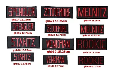 Buy Ghostbusters Team Member Names Embroidered Iron/Sew On Patch Badge • 6.99£
