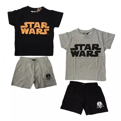 Buy Disney Lucas Film Star Wars Boys Official Merchandise Kids Short Sleeved Pyjamas • 12.50£