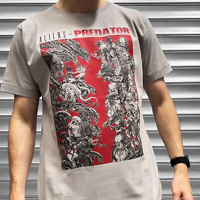 Buy Aliens Vs Predator Artwork T Shirt Yautja Xenomorph Weyland Yutani Nostromo Mens • 19.99£