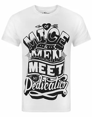 Buy Of Mice And Men White Short Sleeved T-Shirt (Mens) • 14.99£