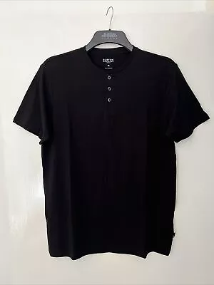 Buy Burton Menswear London Grandad T-Shirt Black Size Medium NEW • 7£