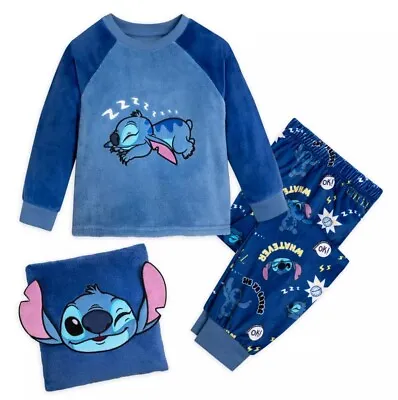 Buy Disney Stitch Pajamas And Pillow Set For  Kids Size: 5/6 New • 37.71£