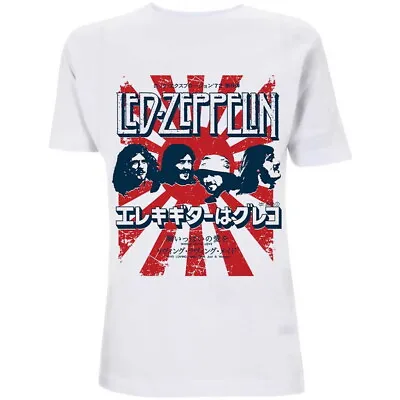 Buy Led Zeppelin Japanese Burst White T-Shirt NEW OFFICIAL • 16.59£