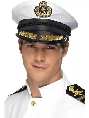 Buy Smiffys Captain Cap, White • 6.50£