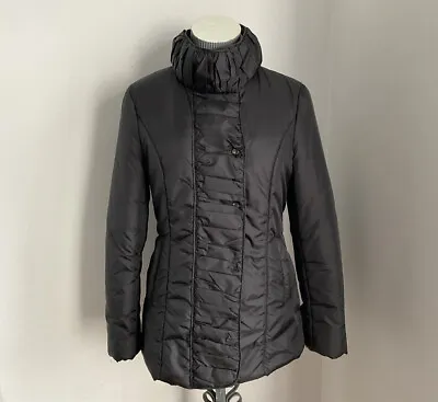 Buy PRÉCIS COAT Puffer Jacket Light High Collar UK 8 Black Fitted Smart Light Warm • 21.95£
