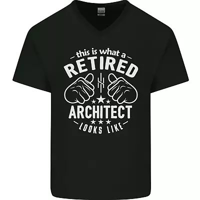 Buy This Is What A Retired Architect Looks Like Mens V-Neck Cotton T-Shirt • 11.99£