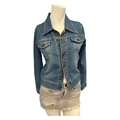 Buy Slimming And Stylish Fitted Denim Jacket By DWM Small Size • 12£