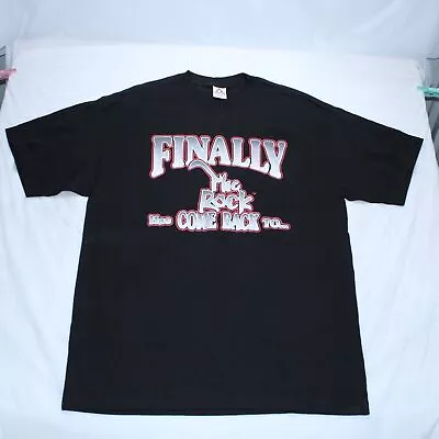 Buy Vintage WWF The Rock T Shirt Mens XL Black 1999 WWE Wrestling Finally Detroit US • 74.99£