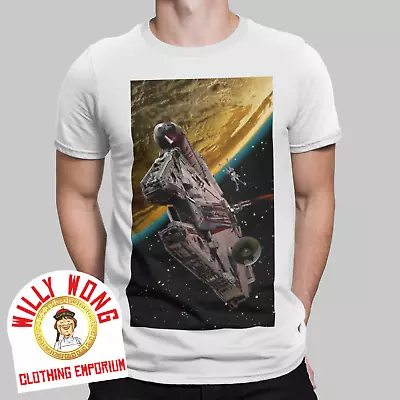 Buy Millennium Falcon T-Shirt 80s 90s Retro Poster Star Wars Movie Unisex Tee Sexy • 6.99£
