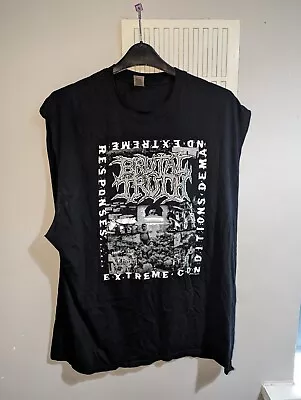 Buy Official Brutal Truth Cut Sleeve T-shirt XXL Grindcore • 8£