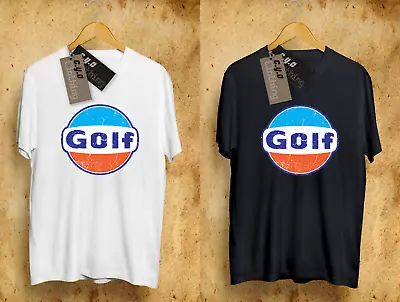 Buy Golf Gulf Retro Style T-Shirt Classic Car Enthusiast Oil VARIOUS SIZES & COLOURS • 11.99£