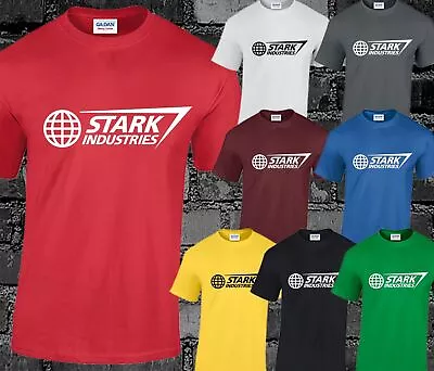 Buy Stark Industries Mens T Shirt Top Iron Man Avengers Movie Film Sci-Fi Cool S-5XL • 7.99£