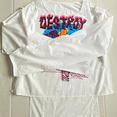 Buy DESTROY BONDAGE SHIRT Anarchy Jesus Punk Symbol Cotton Straight Jacket-SIZE M XL • 52£