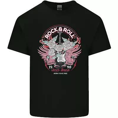 Buy Rock N Roll Born To Be Free Guitar Wings Mens Cotton T-Shirt Tee Top • 10.98£