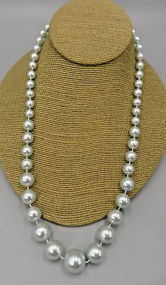 Buy 50s Faux Pearl Necklace Graduated Choker Mermaid Cottage Granny Core Mint Green • 8.69£