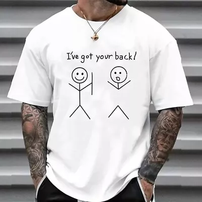 Buy I've Got Your Back T-Shirt Stick Figure Graphic Friendship • 15.92£