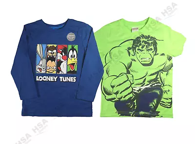 Buy Boys Kids Character TShirt Hulk, Looney Tunes 1-7 Years World Book Day • 4.69£