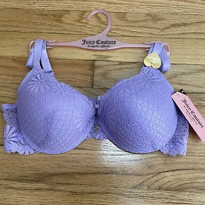 Buy Juicy Couture Sexy T-Shirt Bra Gamma Ray Glam Lace Sz 34C Underwire Push Up Bra • 13.47£