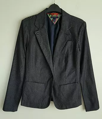 Buy Tommy Hilfiger Women's Dark Grey Denim Jacket/blazer Size M Uk 12 • 39.99£