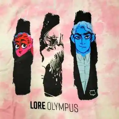 Buy Web Toon Womens Pink Tie Dye Lore Olympus Persephone And Hades T Shirt Size L • 24.13£