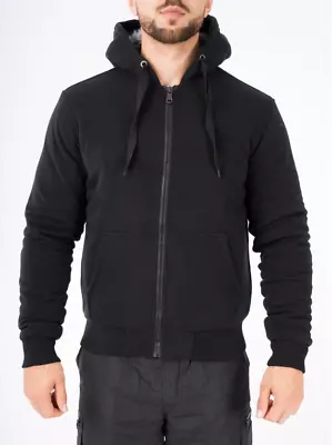 Buy Mens Fur Lined Zip Up Hoodie Hoody Fleece Sherpa Thick Winter Camo Zipped M-3XL  • 18.89£