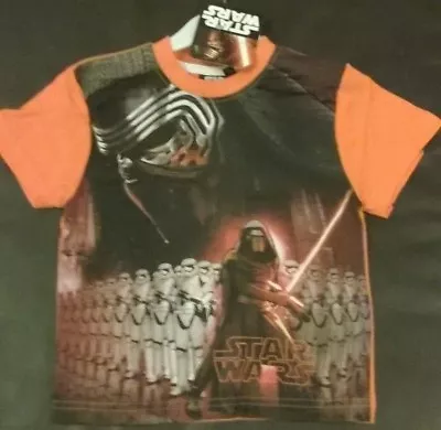 Buy Boys Girls T Shirt STAR WARS, Orange Age 2 3 4  NEW Darth Vader Storm Trooper • 4.89£