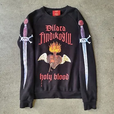 Buy Dilara Findikoglu Black Marilyn Manson Holy Blood Dagger Graphic Sweatshirt M • 94.50£