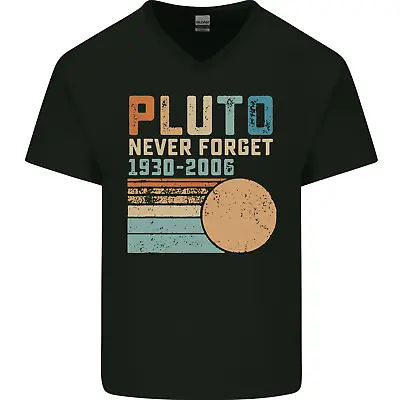 Buy Pluto Never Forget Space Planet Astronomy Mens V-Neck Cotton T-Shirt • 9.99£