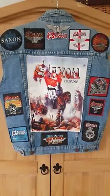Buy Saxon - Metal Event Battle Denin Cut Off Jacket 1980-2005 Events • 75£