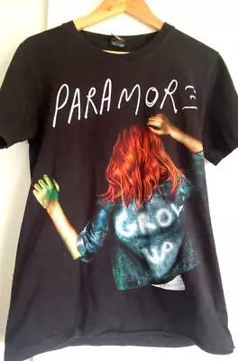 Buy Paramore Grow Up Tour Concert T-Shirt Hayley Williams Unisex Small Black Cotton • 29.99£