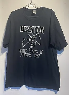 Buy Vintage 2000's Led Zeppelin T-Shirt, Size XL / Fading, Band T-Shirt Rock Tour • 25£