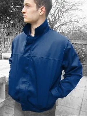 Buy ROYAL BLUE  BOMBER JACKET Zip Front Drivers Work Jacket - British Made  JK87 • 7.95£