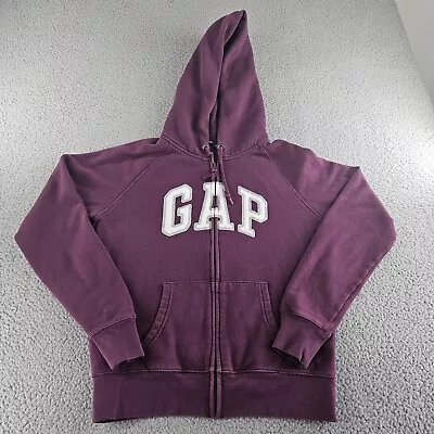 Buy Gap Sweatshirt Hoodie Womens Medium Purple Fleece Full Zip • 14.20£