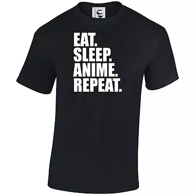 Buy Eat Sleep Anime Repeat T-shirt Tshirt Nerdy Geeky Gift All Sizes Adults & Kids • 9.99£