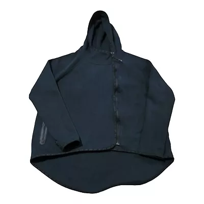Buy Nike Tech Fleece Hoodie Womens Large Black Asymmetric Cape Sweatshirt 669613-010 • 28.30£
