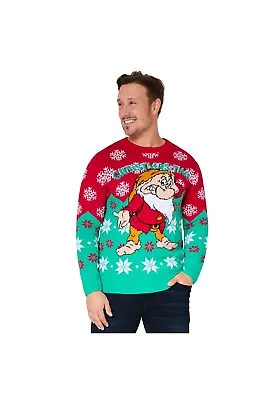 Buy Disney Womens Christmas Jumper Crew Neck Long Sleeves Sweater Warm Top • 25.49£