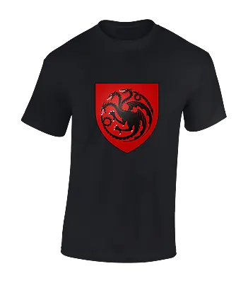 Buy Targaryen Shield Mens T Shirt House Of The Dragon Game Of Thrones Cool Top • 12.99£