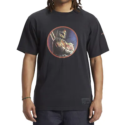 Buy DC Shoes Mens X Star Wars Mando And The Child T-Shirt Tee Top - Black • 24.50£