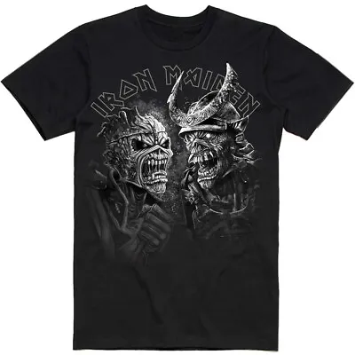 Buy Iron Maiden Senjutsu Large Grayscale Heads Black T-Shirt NEW OFFICIAL • 16.39£